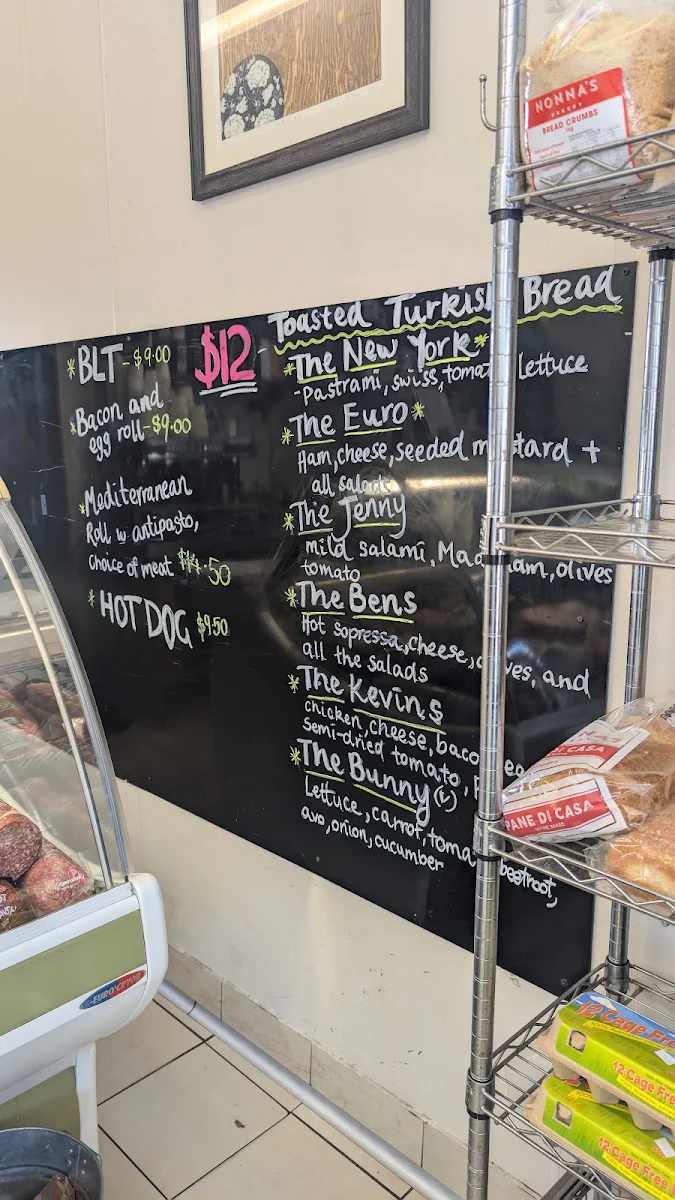 Menu, The Deli LaNa Kurmond