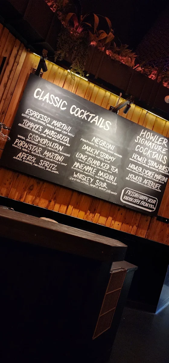 Menu, Howler
