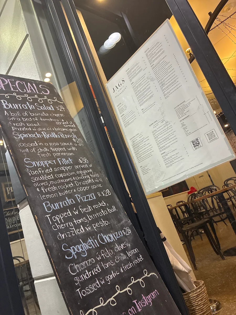 Menu, Jags Restaurant Newington