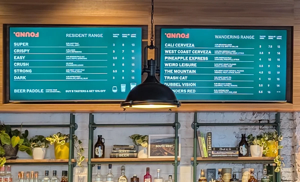 Menu, FOUND. Subiaco