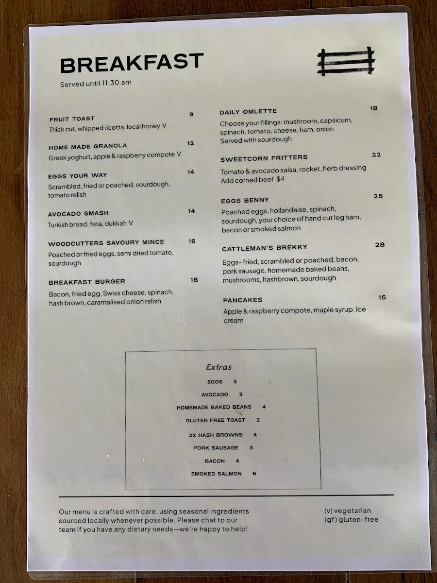 Menu, Splityard Social