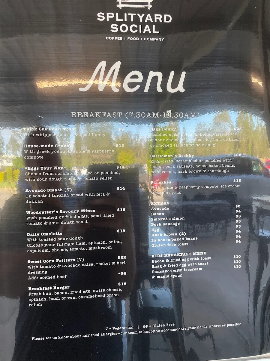 Menu, Splityard Social