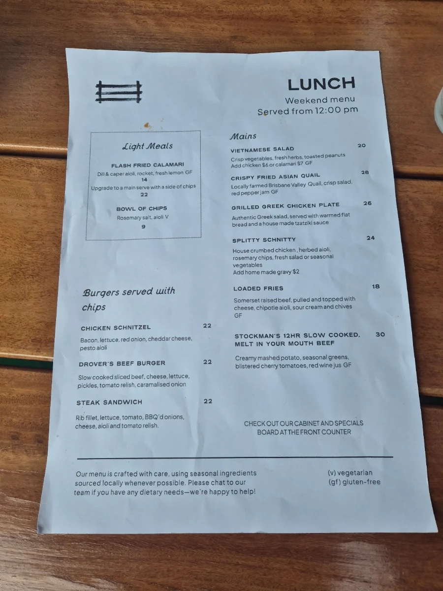 Menu, Splityard Social
