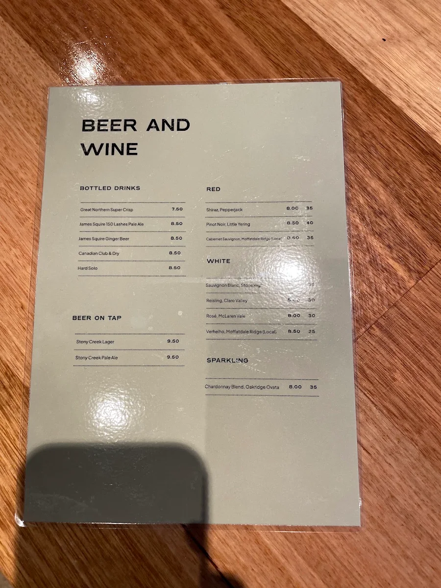 Menu, Splityard Social
