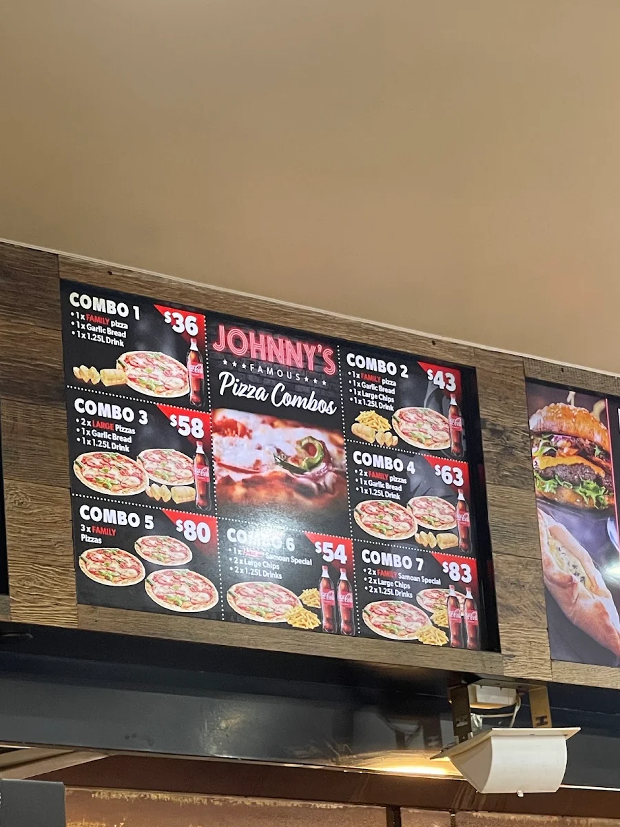 Menu, Johnny's Kebab & Pizza Liverpool
