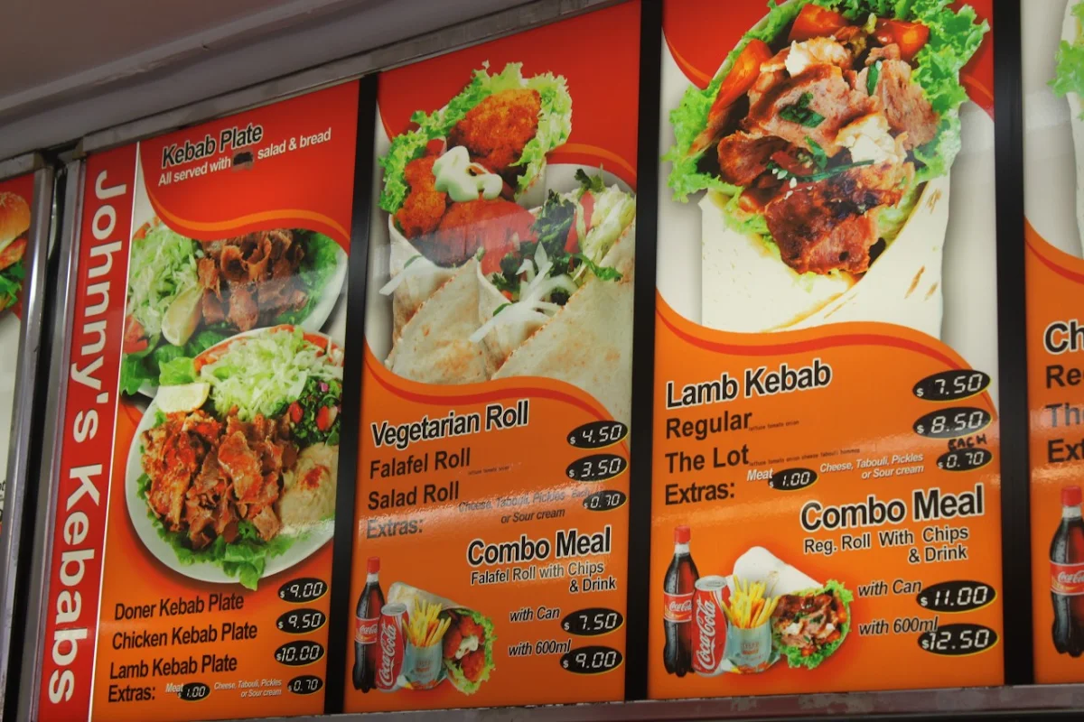 Menu, Johnny's Kebab & Pizza Liverpool