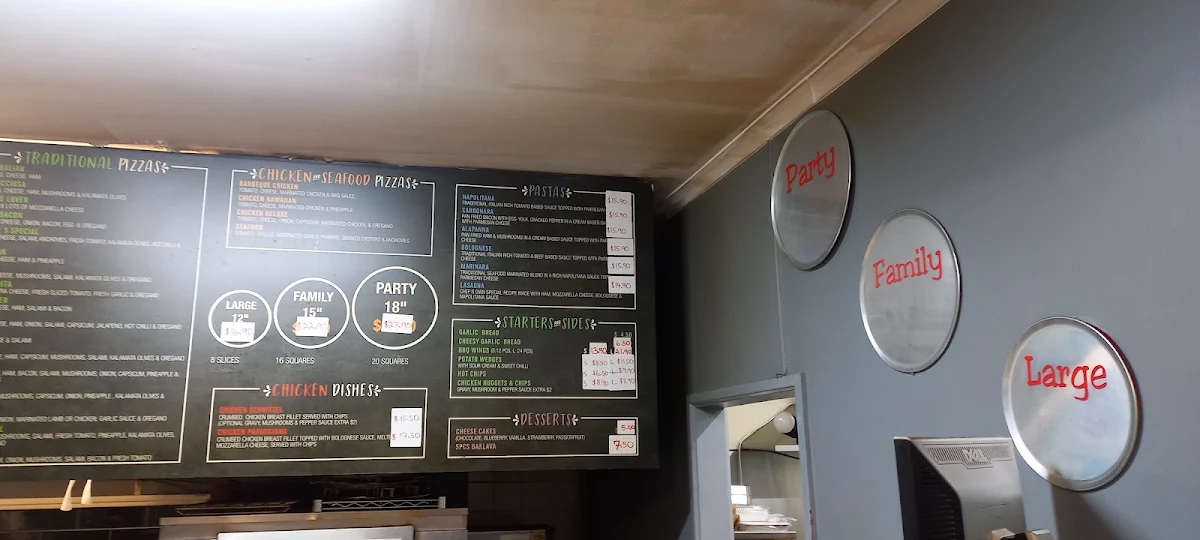 Menu, Pizza Patrol Blair Athol