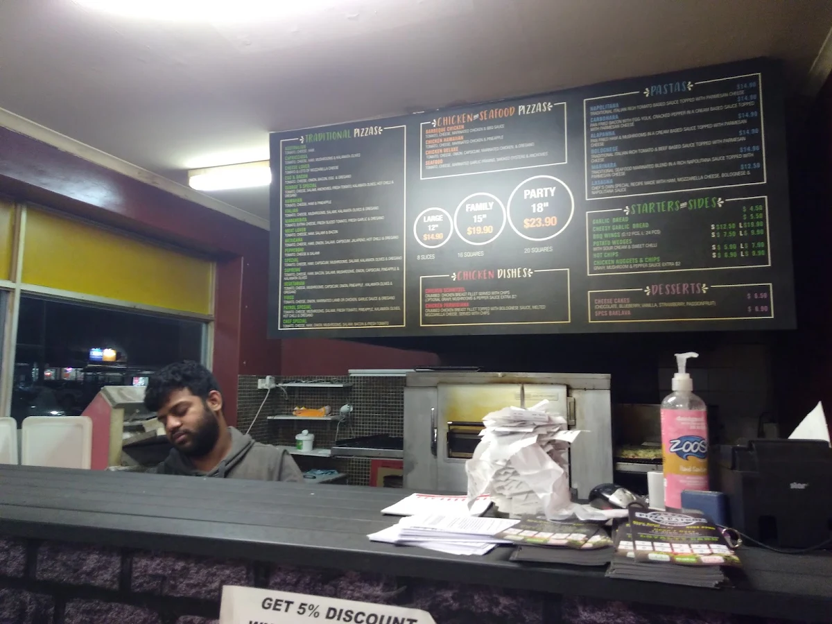 Menu, Pizza Patrol Blair Athol