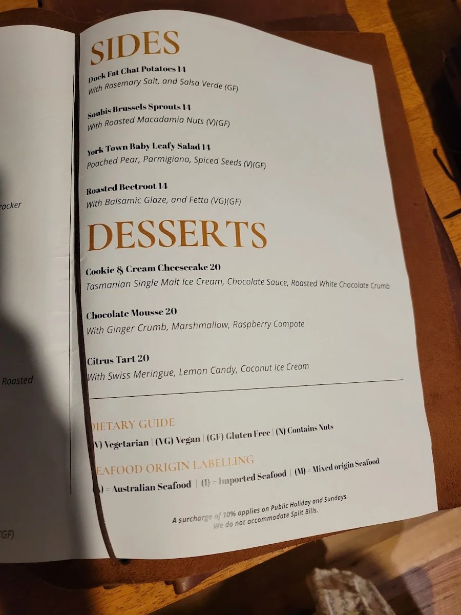 Menu, Discovery Resorts - Cradle Mountain Hellyers Restaurant
