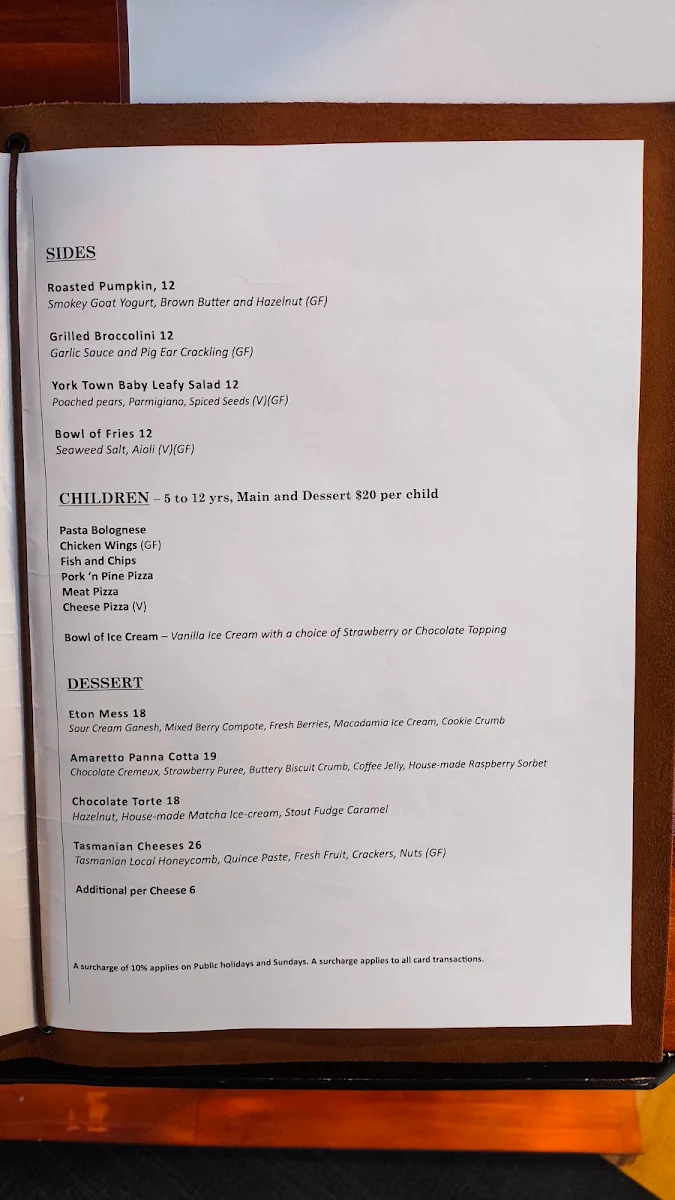 Menu, Discovery Resorts - Cradle Mountain Hellyers Restaurant
