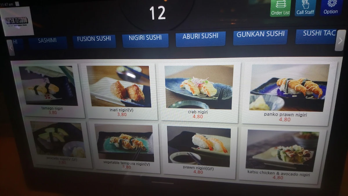 Menu, Super Tetsudo Carousel