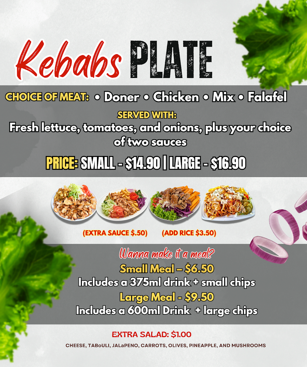 Menu, Lily&Lala Kebabs