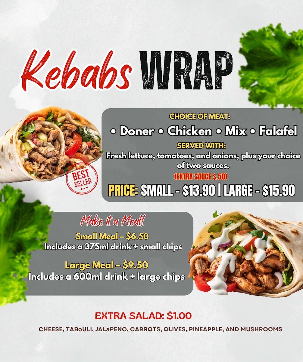 Menu, Lily&Lala Kebabs