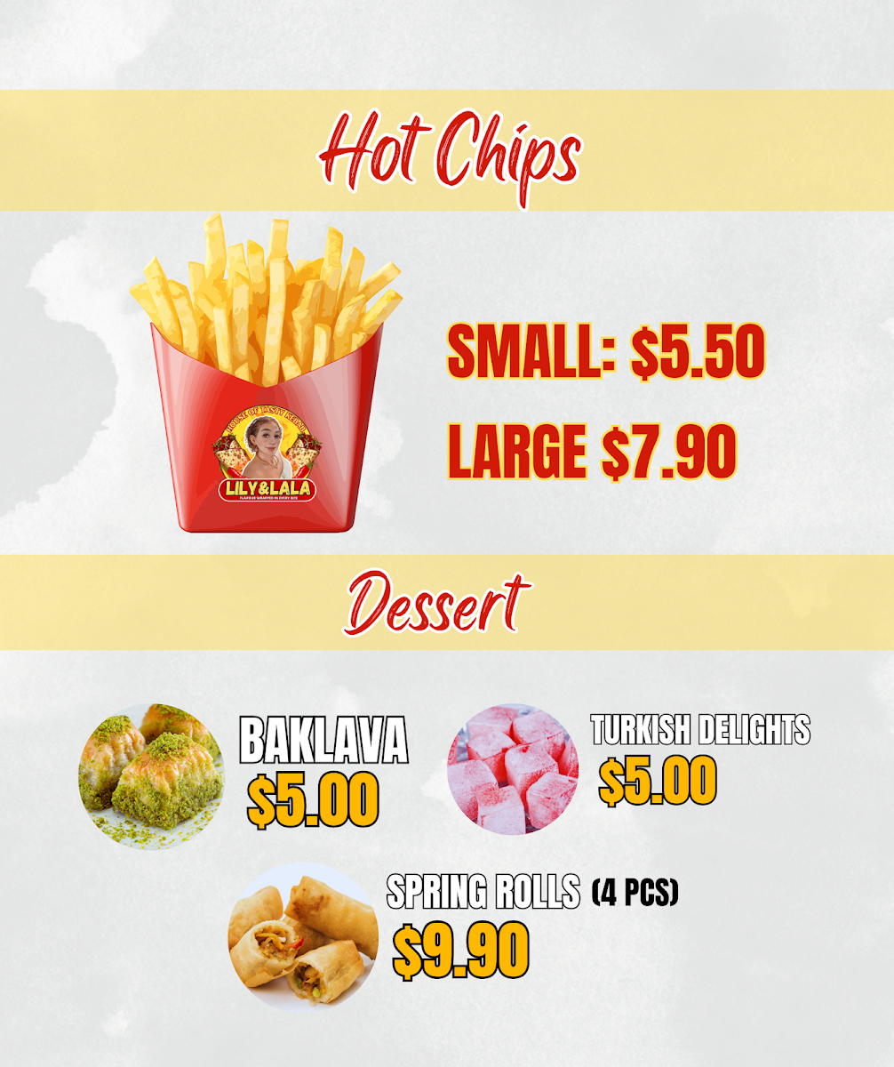 Menu, Lily&Lala Kebabs
