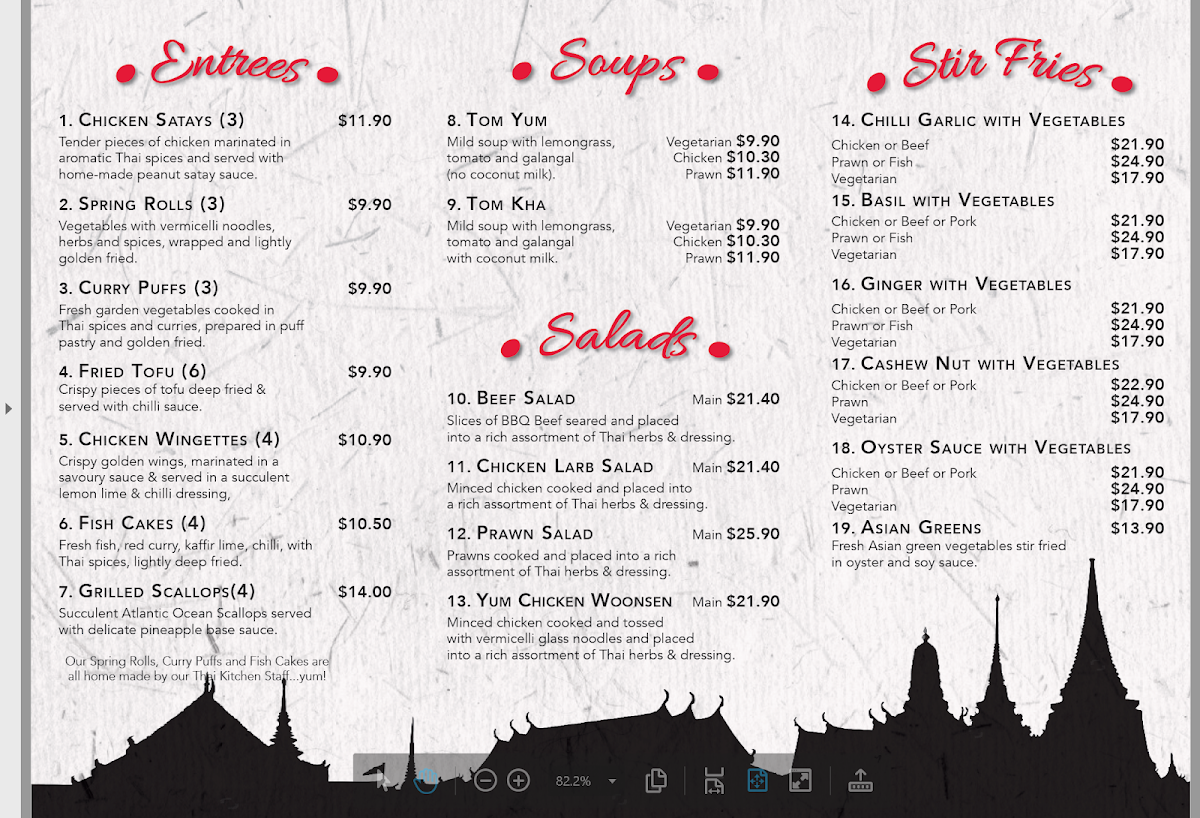 Menu, Hypnothaized
