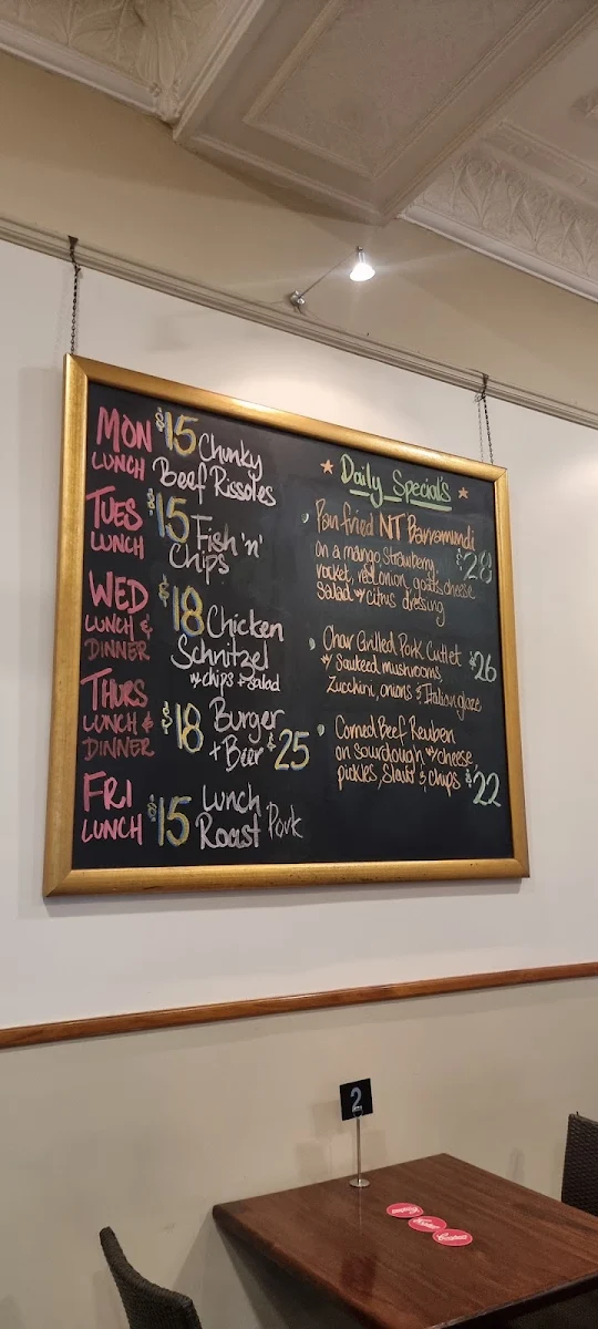 Menu, The Hotel Metropolitan
