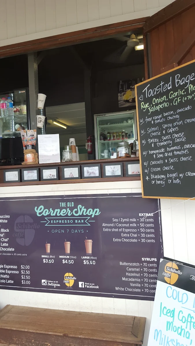 Menu, The Old Corner Shop