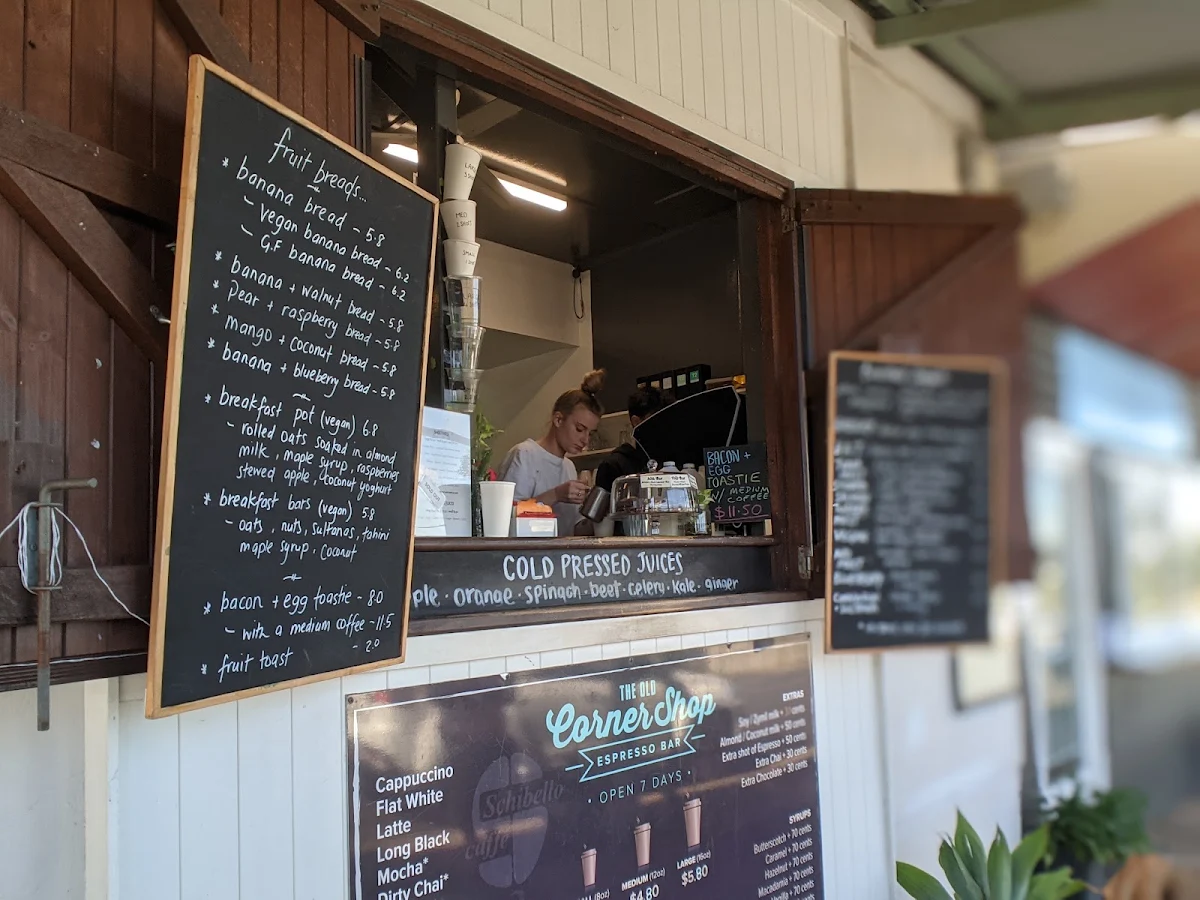 Menu, The Old Corner Shop