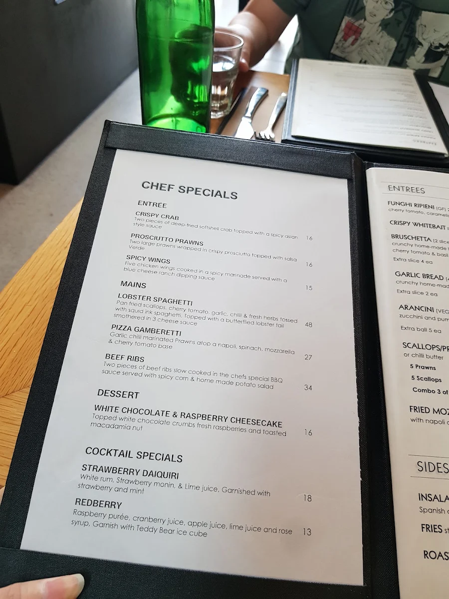 Menu, Piccolino Restaurant