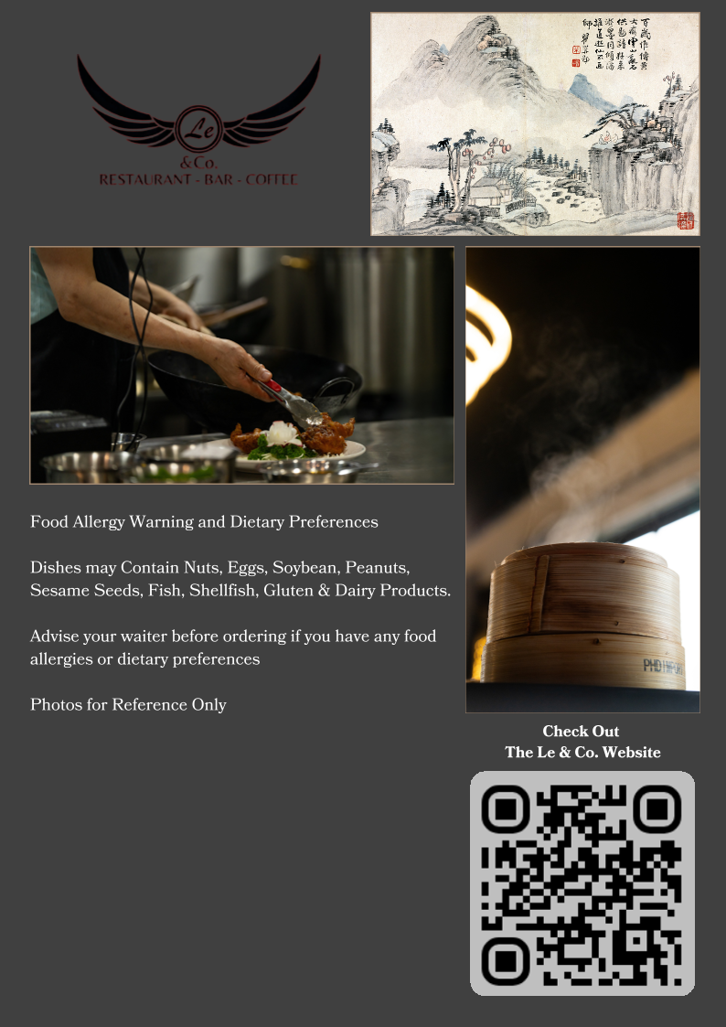 Menu, Le&Co Restaurant Bar Cafe