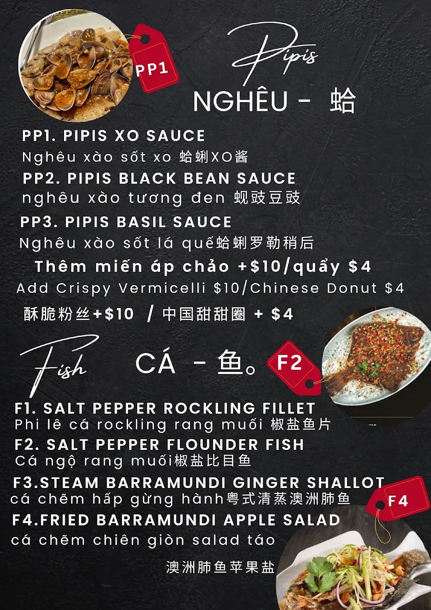 Menu, Le&Co Restaurant Bar Cafe