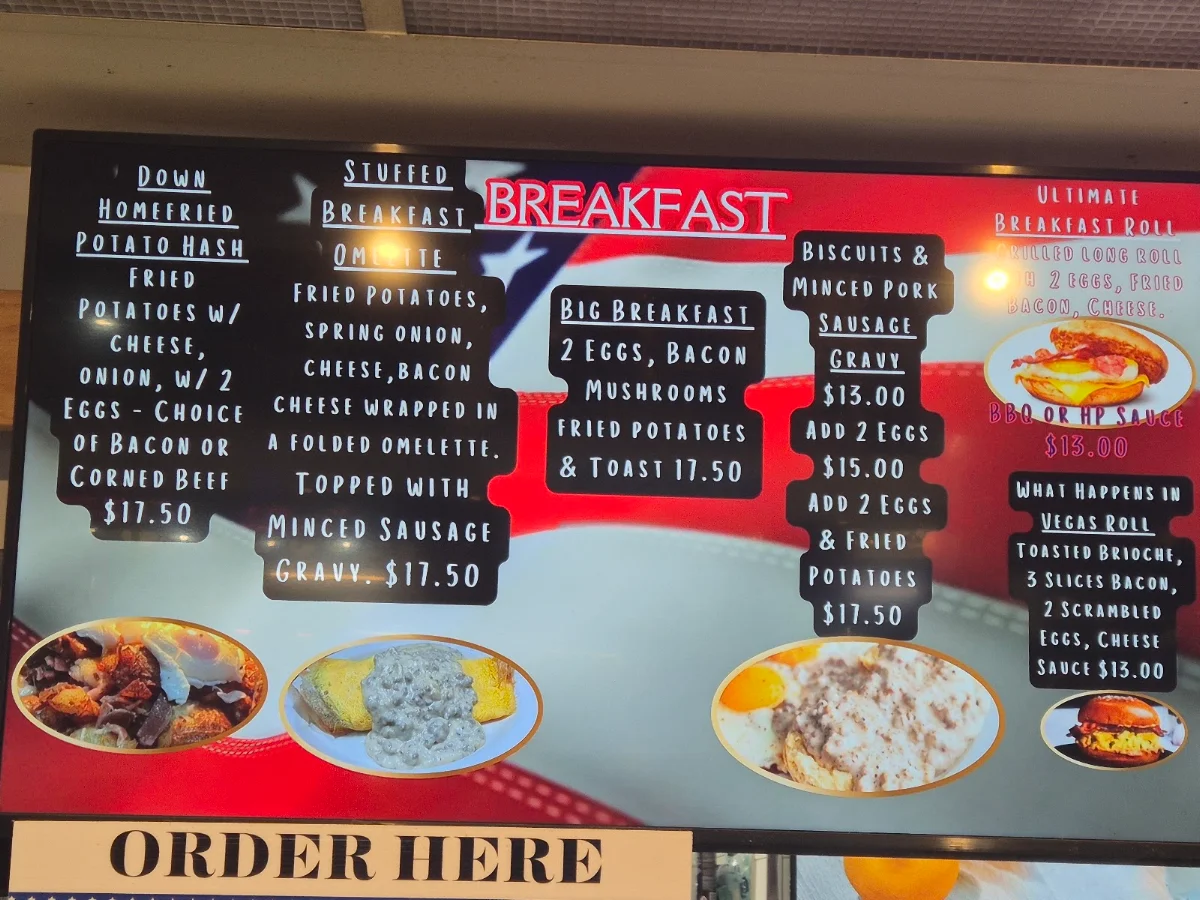 Menu, Mama Mahoney's American Diner
