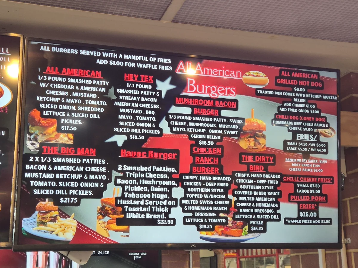 Menu, Mama Mahoney's American Diner