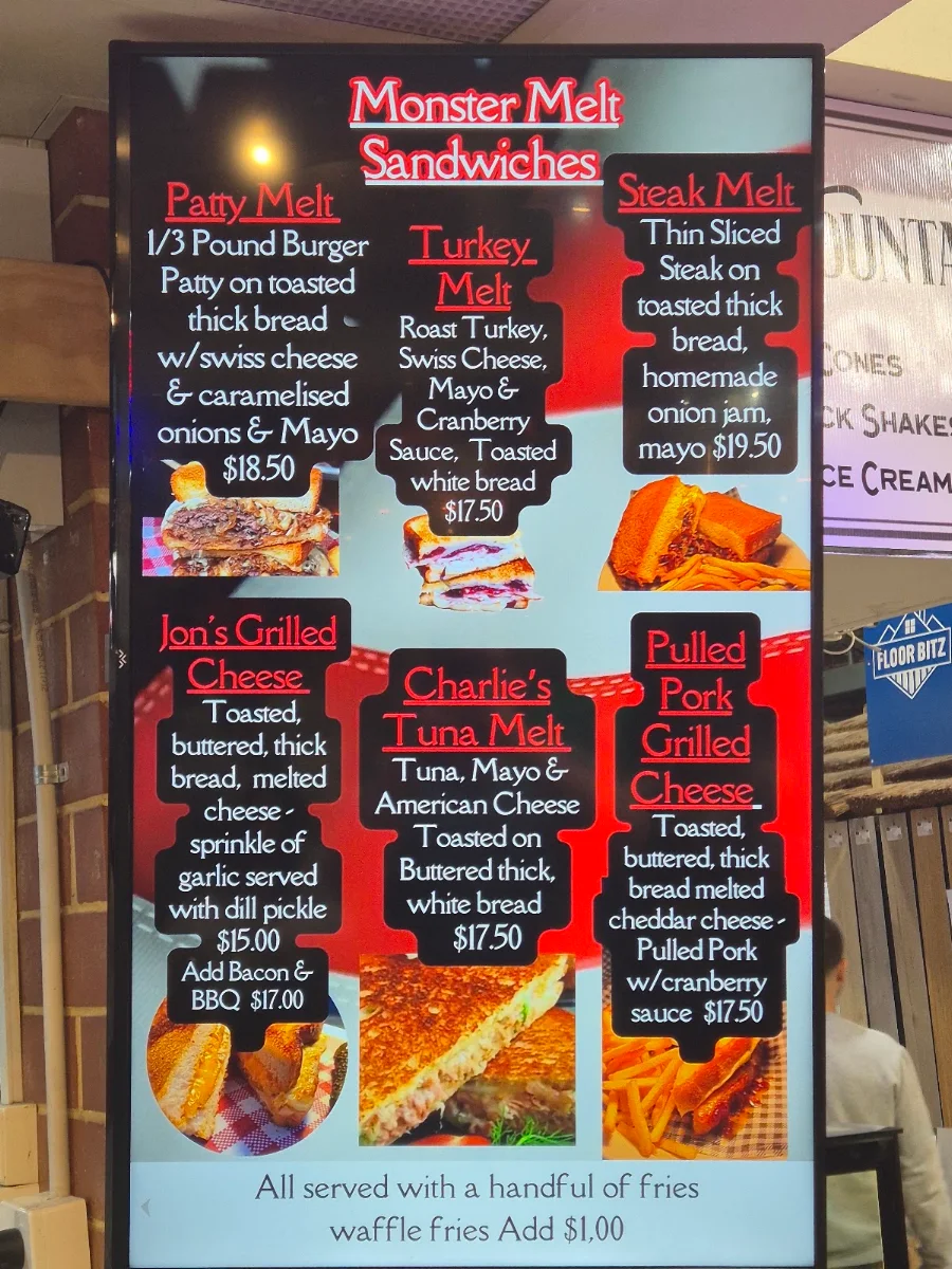 Menu, Mama Mahoney's American Diner