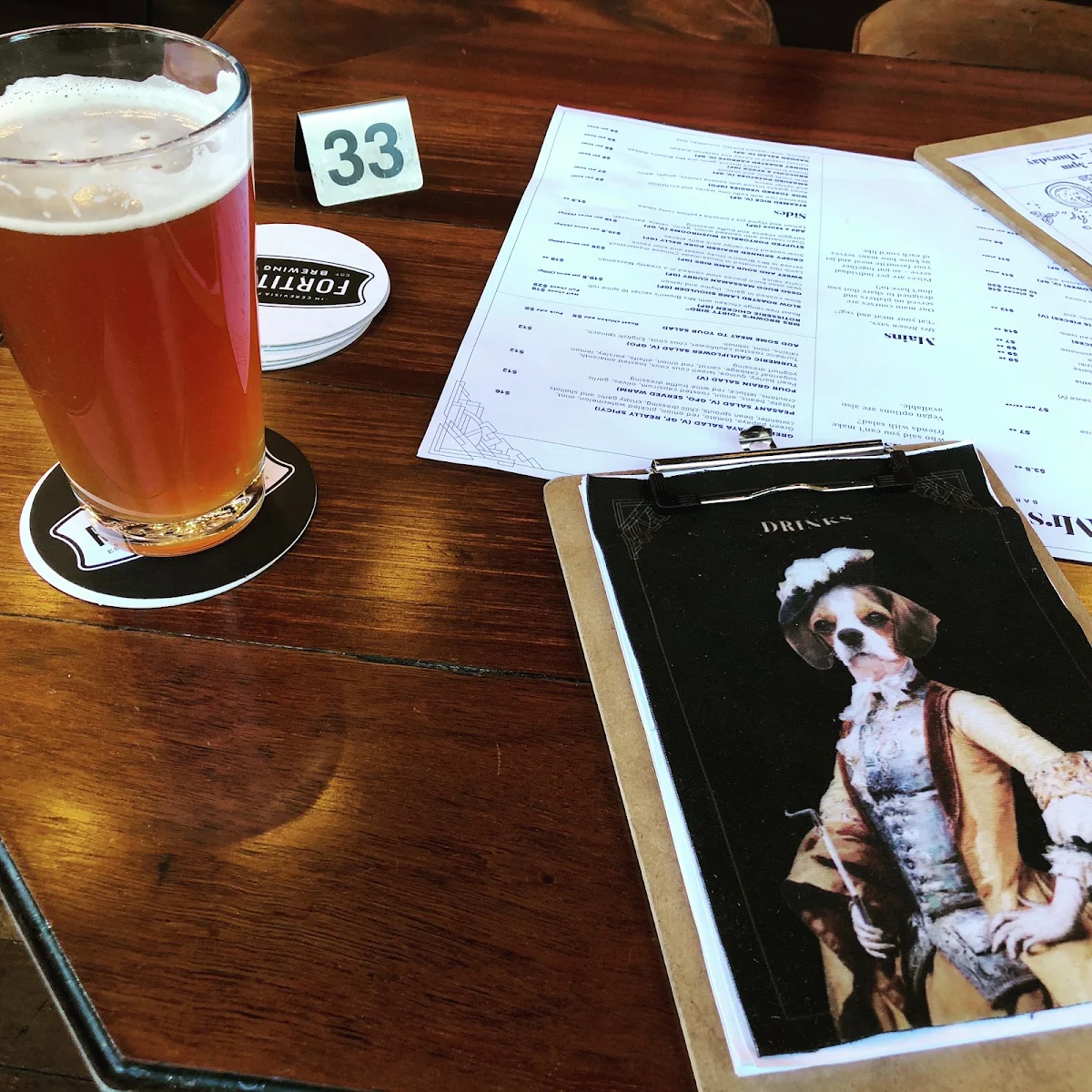 Menu, Mrs Brown's Bar & Kitchen