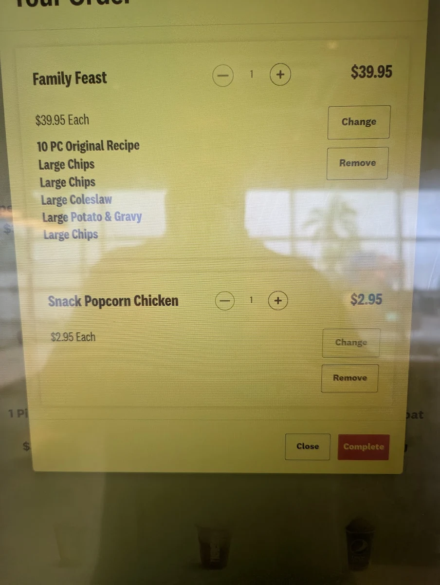 Menu, KFC Albion Park 2