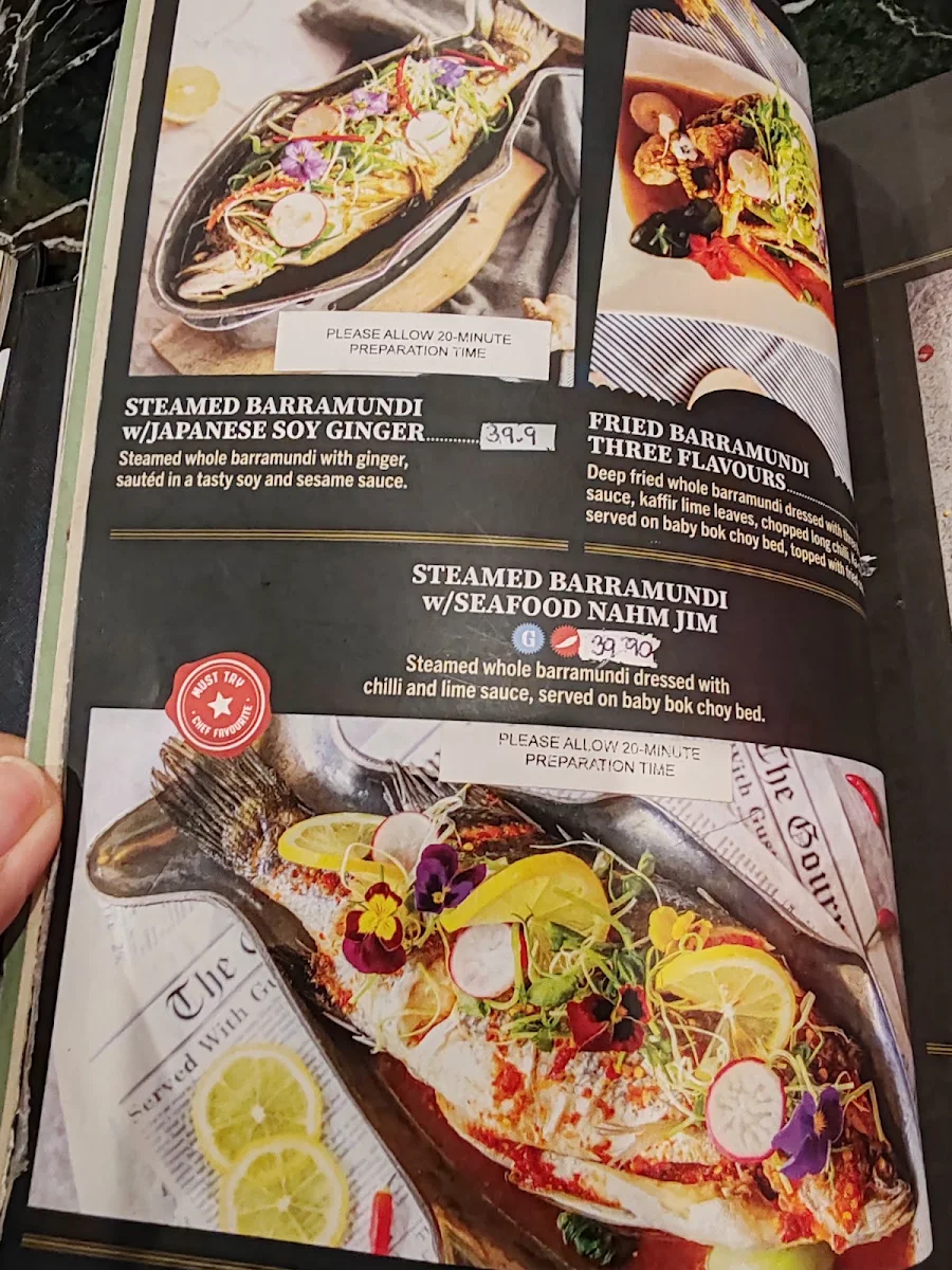 Menu, Little Bangkok Mount Druitt