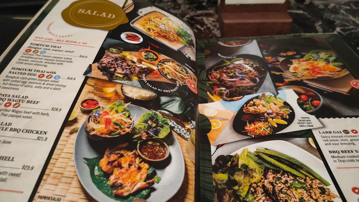 Menu, Little Bangkok Mount Druitt