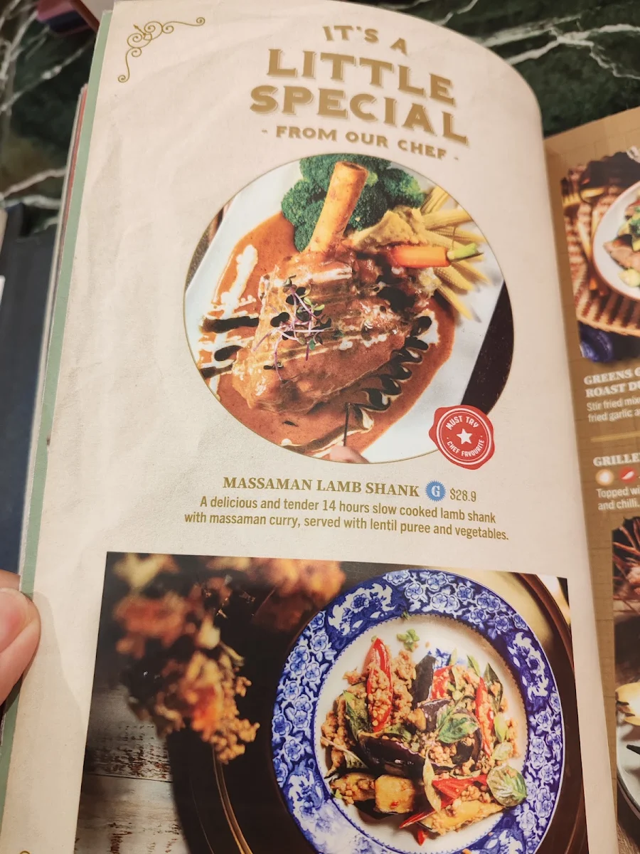 Menu, Little Bangkok Mount Druitt