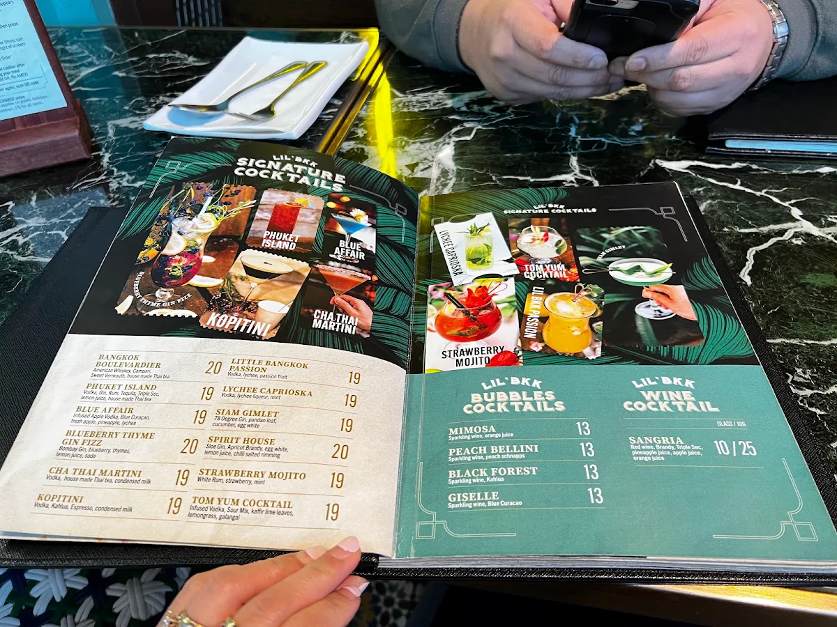 Menu, Little Bangkok Mount Druitt