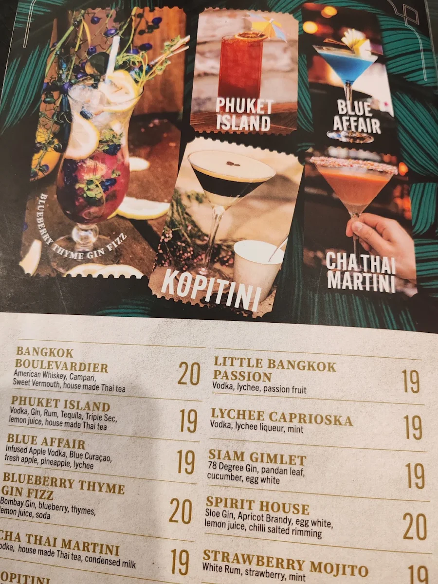 Menu, Little Bangkok Mount Druitt
