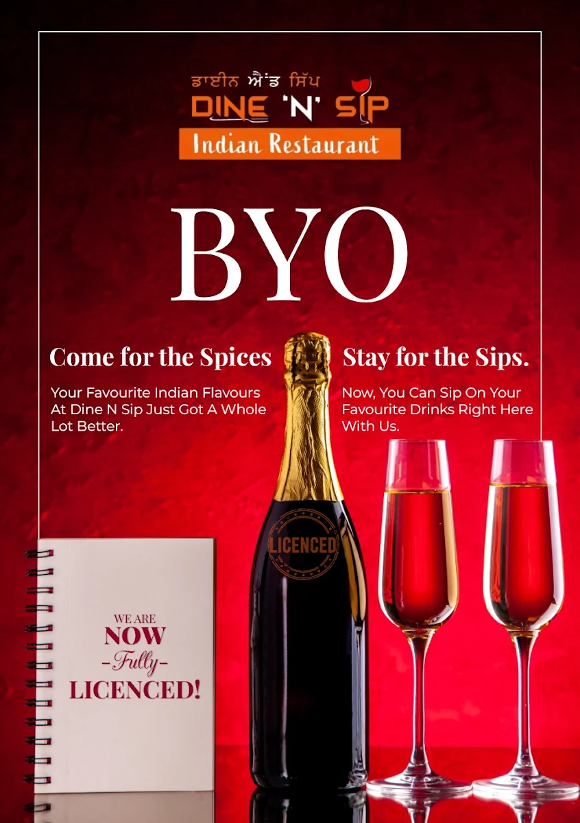 Menu, DINE 'N' SIP