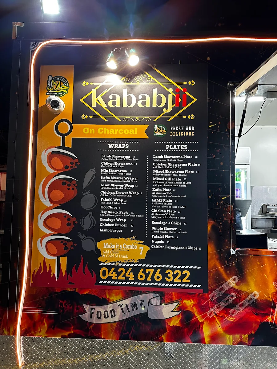 Menu, Kababjii
