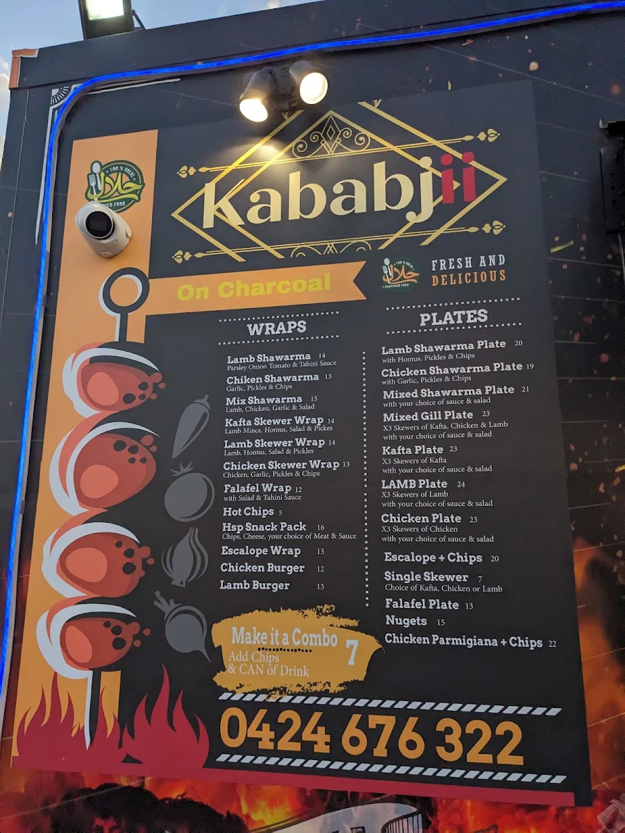 Menu, Kababjii