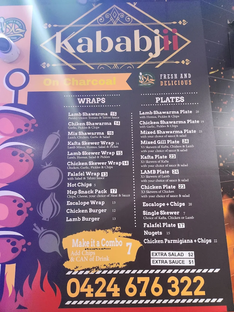 Menu, Kababjii