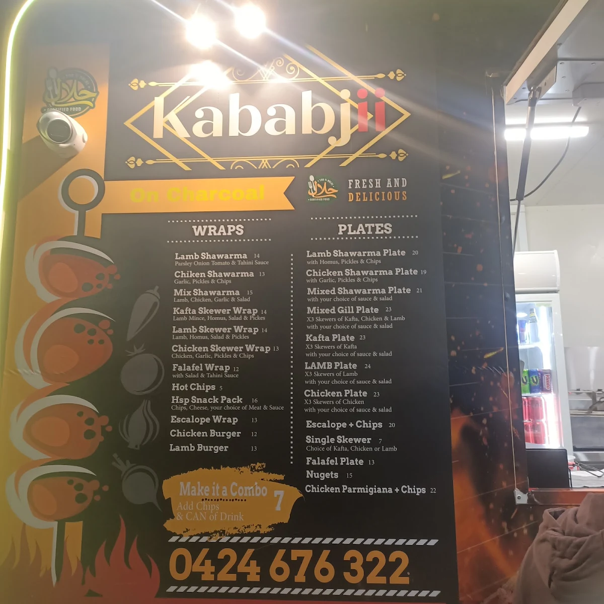 Menu, Kababjii