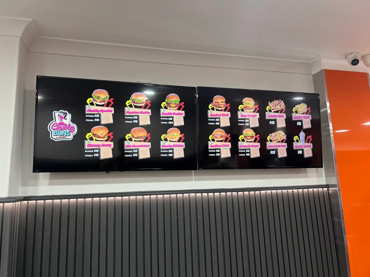 Menu, Chubby Buns Burgers Rockdale