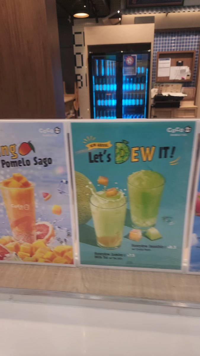 Menu, Coco Bubble Tea Arndale