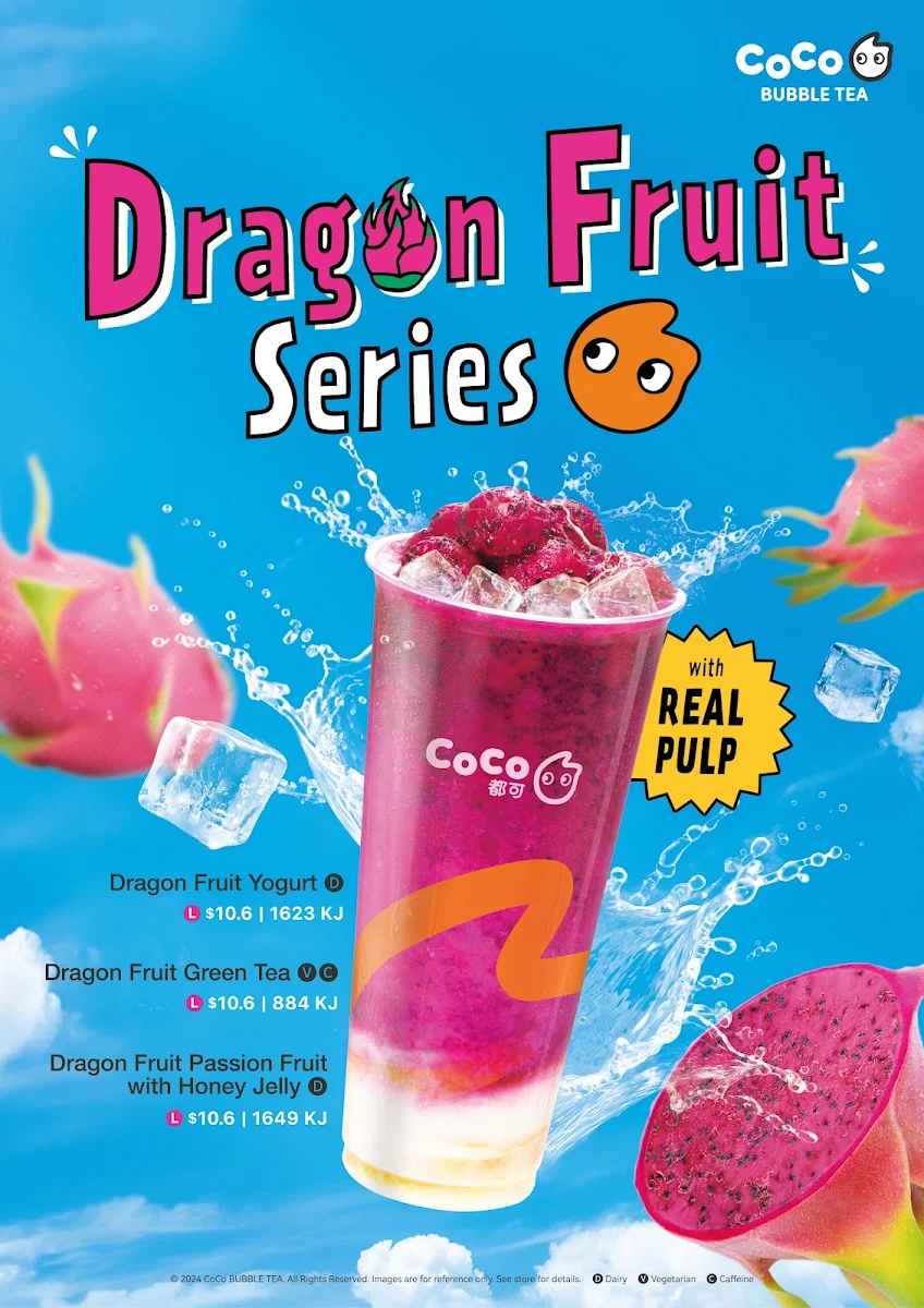 Menu, Coco Bubble Tea Arndale