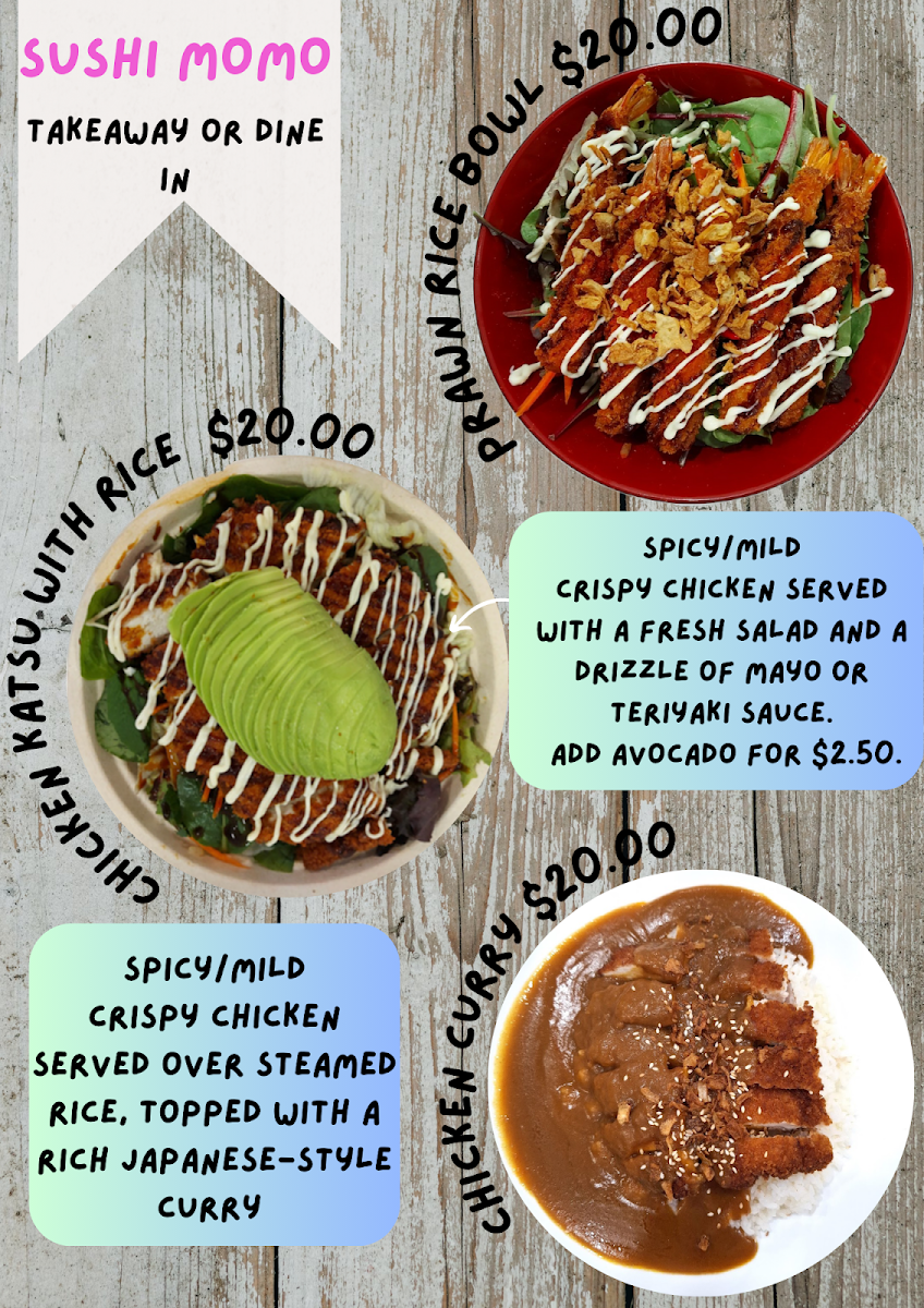 Menu, Sushi momo