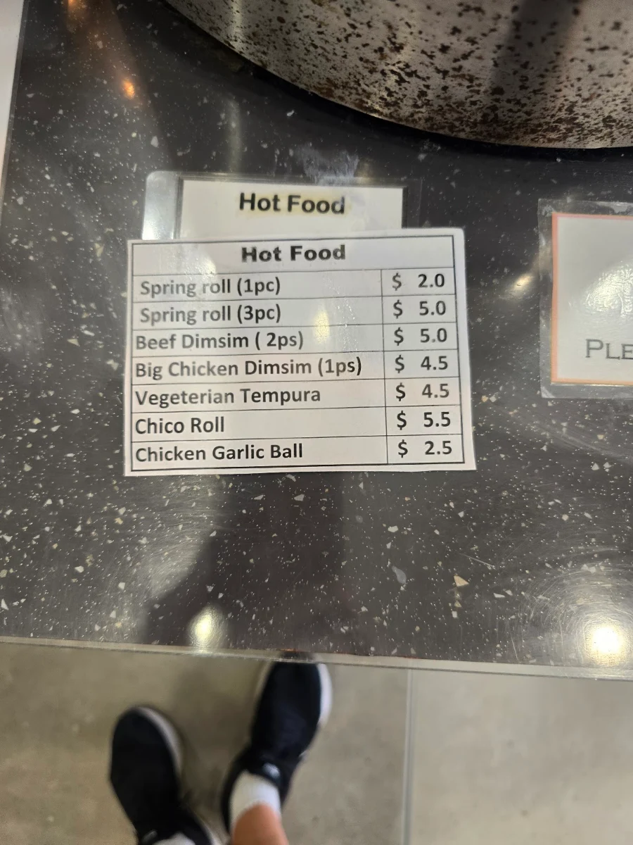 Menu, Sushi momo