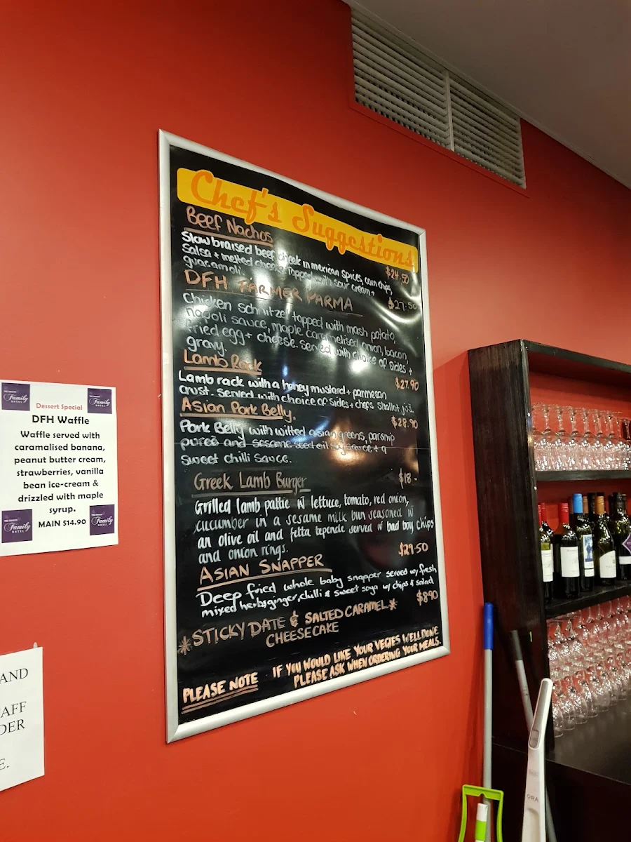 Menu, Drouin Family Hotel