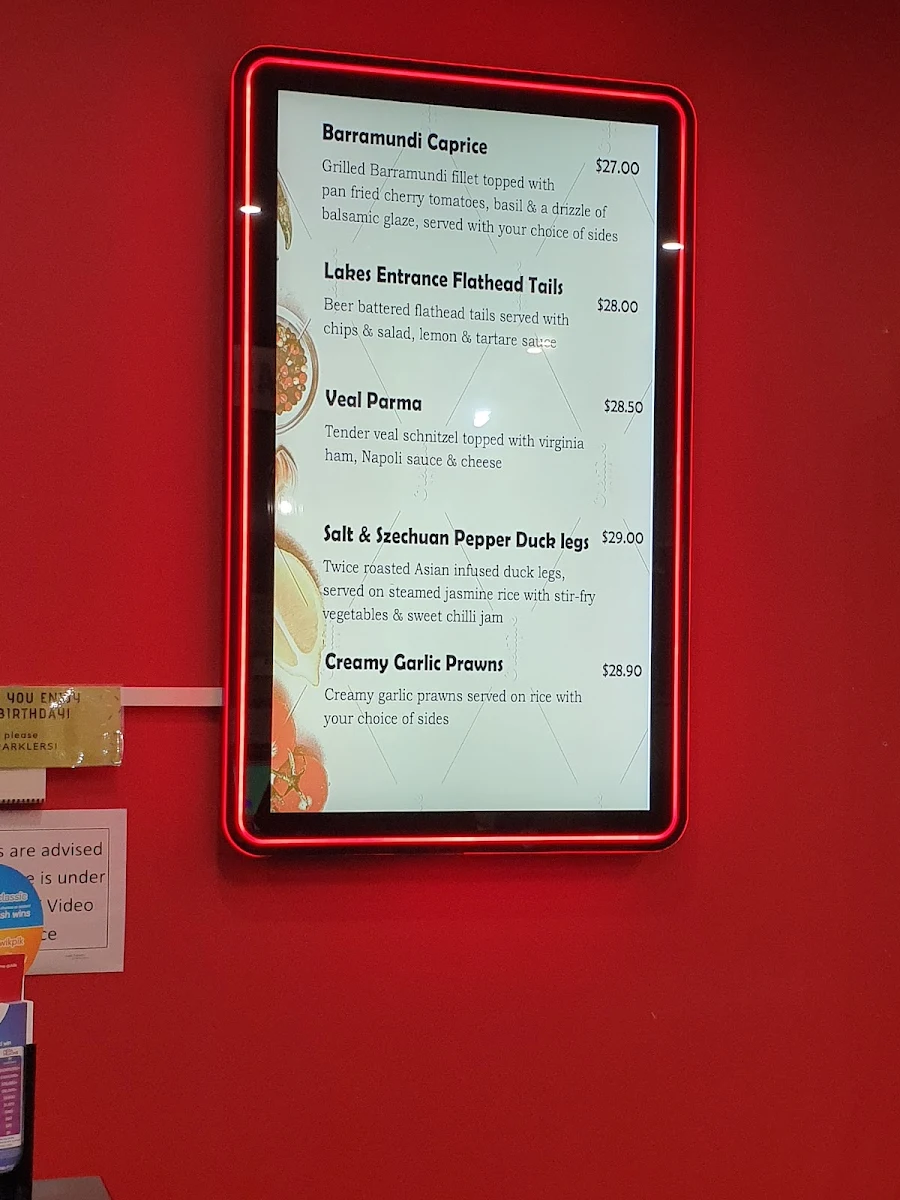 Menu, Drouin Family Hotel