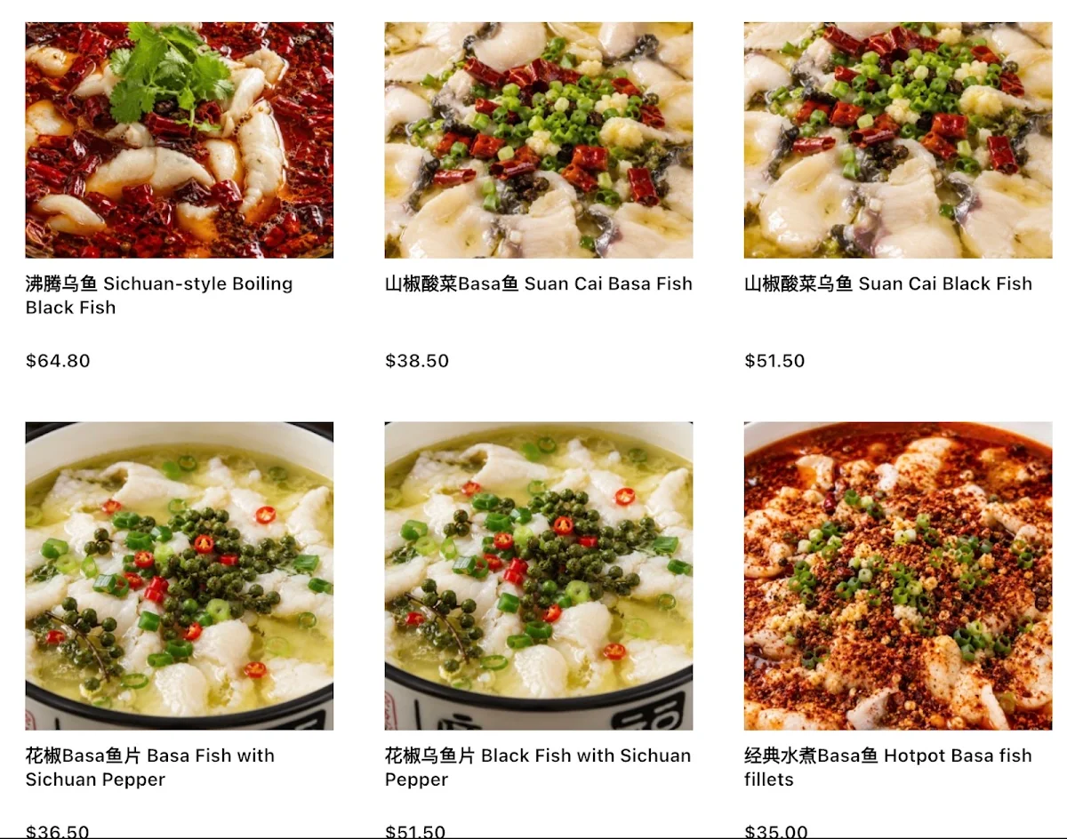 Menu, Red Chilli Sichuan Restaurant Perth