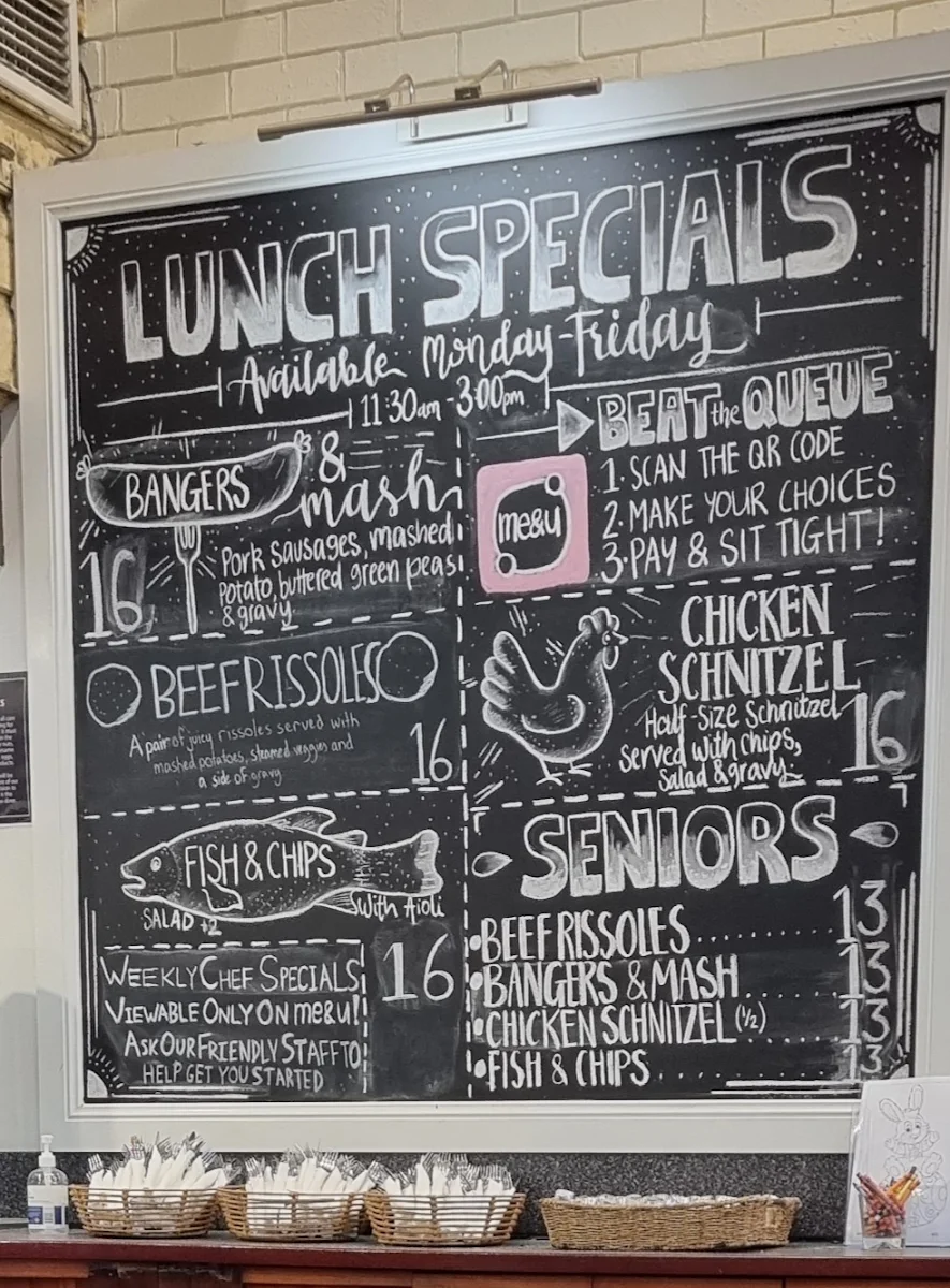 Menu, Jewells Tavern