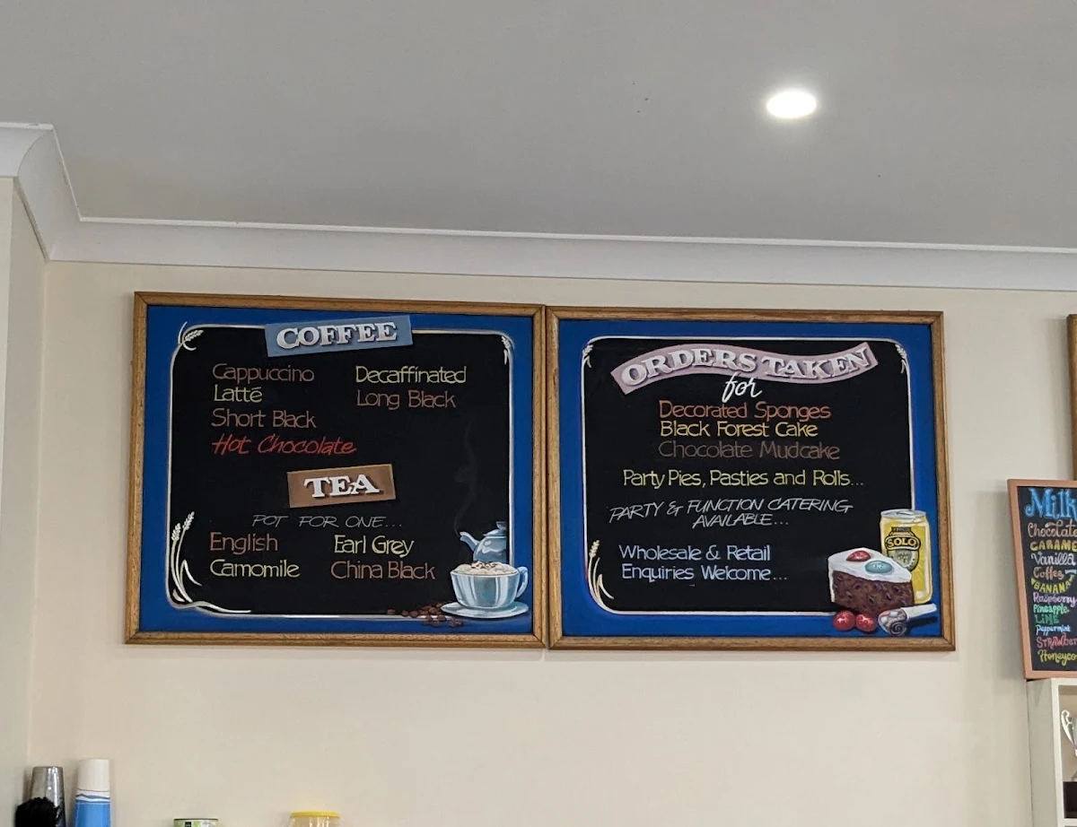 Menu, Heritage Pies & Pastries